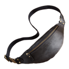 Riñonera de Viaje para Hombre de Cuero Crazy Horse - Bolsa de Cintura Multifuncional