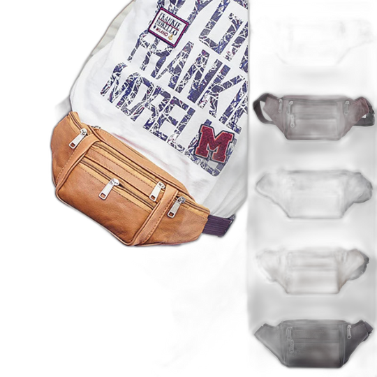 Riñonera de Viaje para Hombre de Cuero Genuino - Bolso Cinturón Organizador