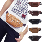 Riñonera de Viaje para Hombre de Cuero Genuino - Bolso Cinturón Organizador