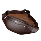 Riñonera de cuero multifuncional para hombre - Bolsa de cintura deportiva para viajes, running y trabajo
